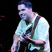 Barenaked Ladies' Ed Robertson at the Tweeter Center on Saturday. (Photo by Paul Robicheau)